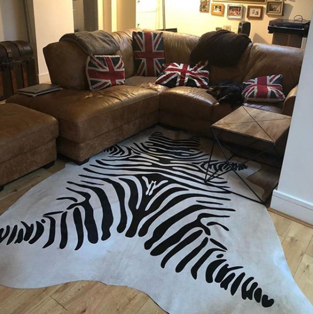 Lambland Zebra Print Genuine Cow Hides