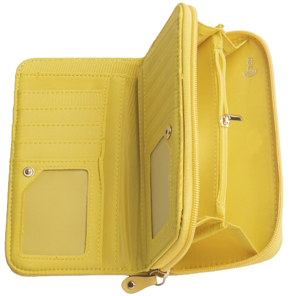 Lambland Large Faux Leather Zip Round Coin Section And Bee Detail