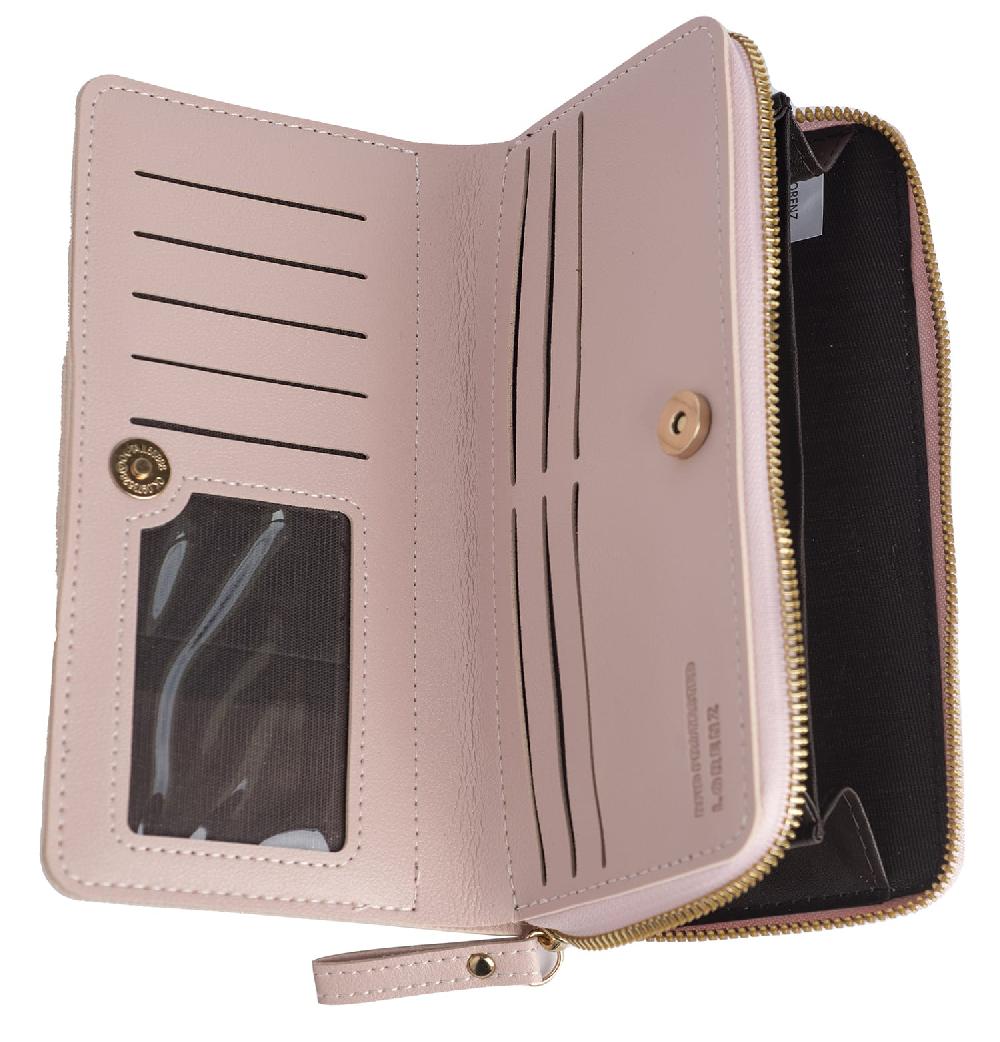 Lambland Large Zip Around Wallet With Magnetic Note Section