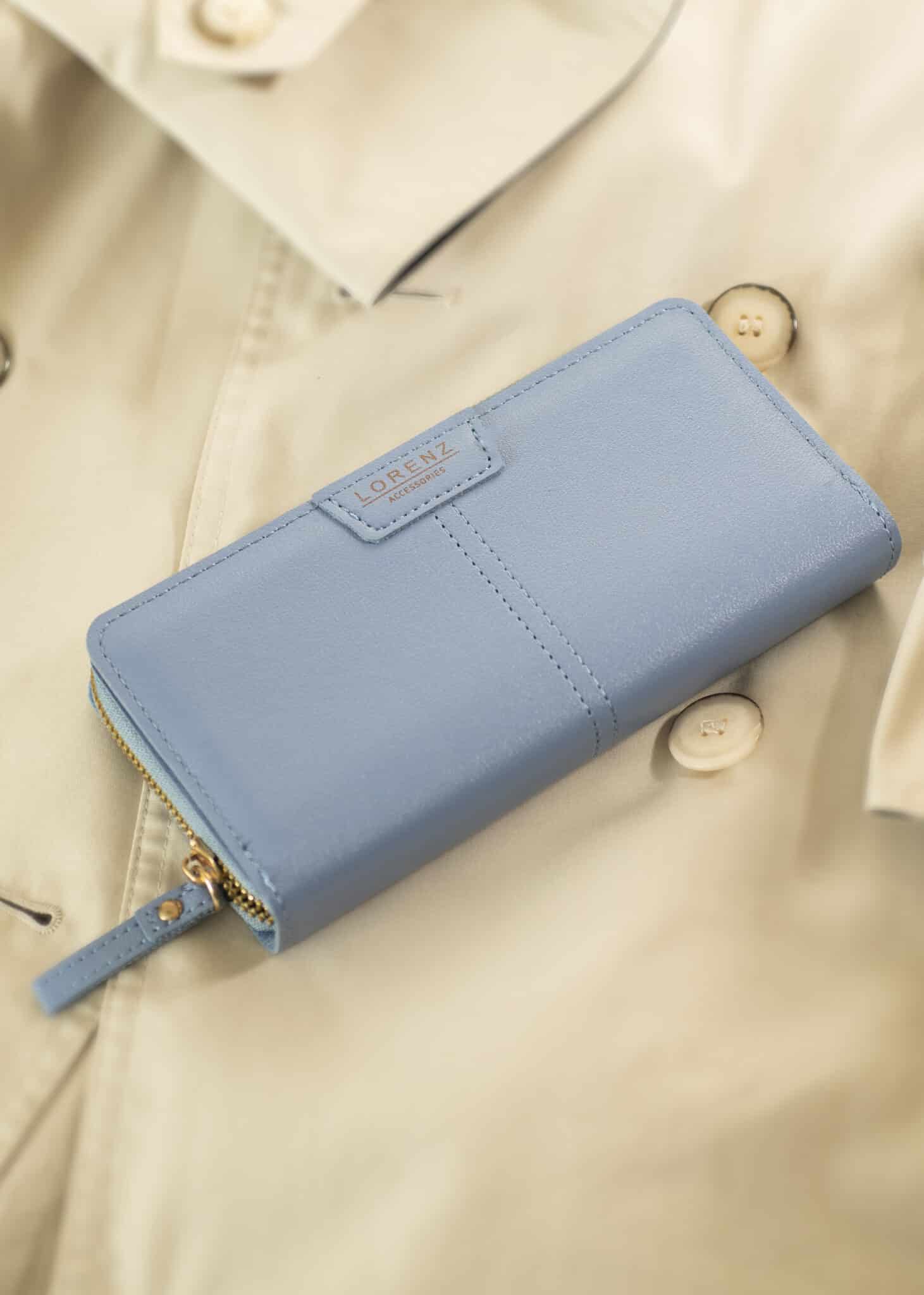 lambland Large Zip Around Wallet with Magnetic Note Section