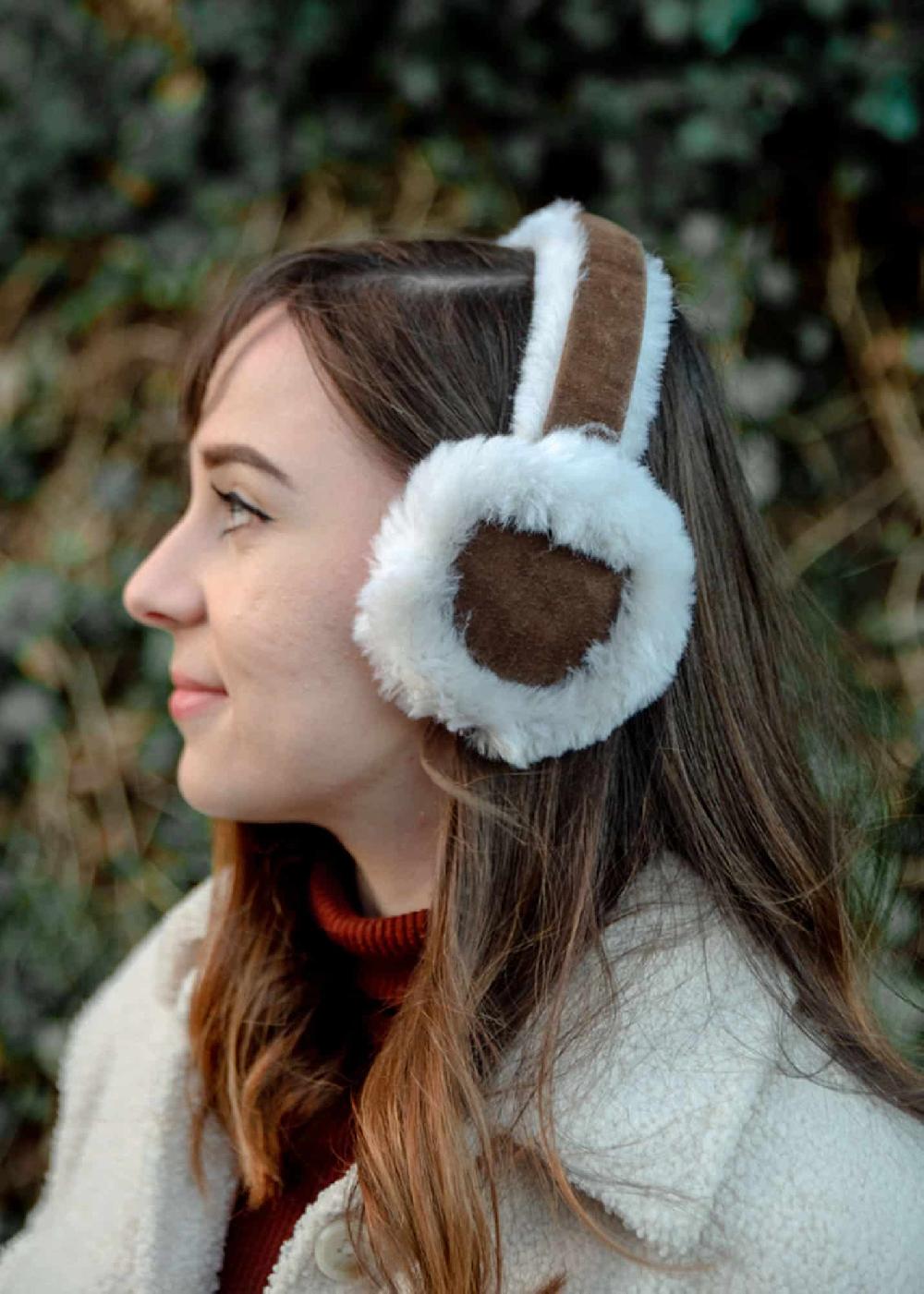 Lambland Luxurious Genuine Suede And Sheepskin Earmuffs