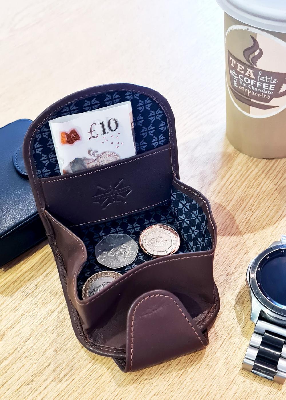 lambland Luxury Leather Popper Fastened Tray Wallet