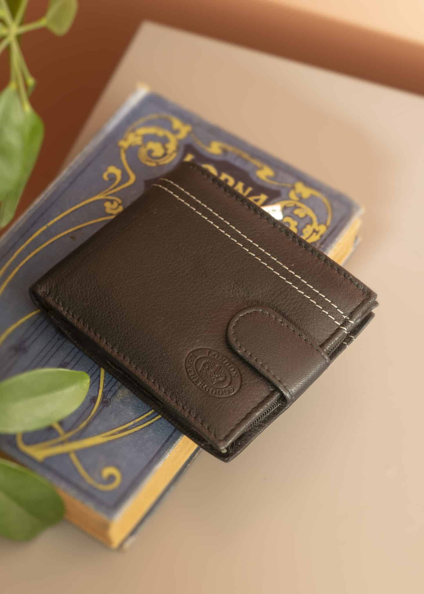 lambland Luxury Leather Wallet with Zipped Coin Section