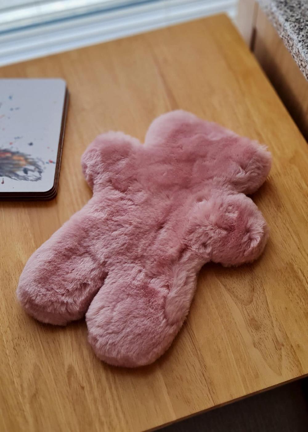 lambland Luxury Sheepskin Teddy Shaped Hot Water Bottle Cover & Bottle