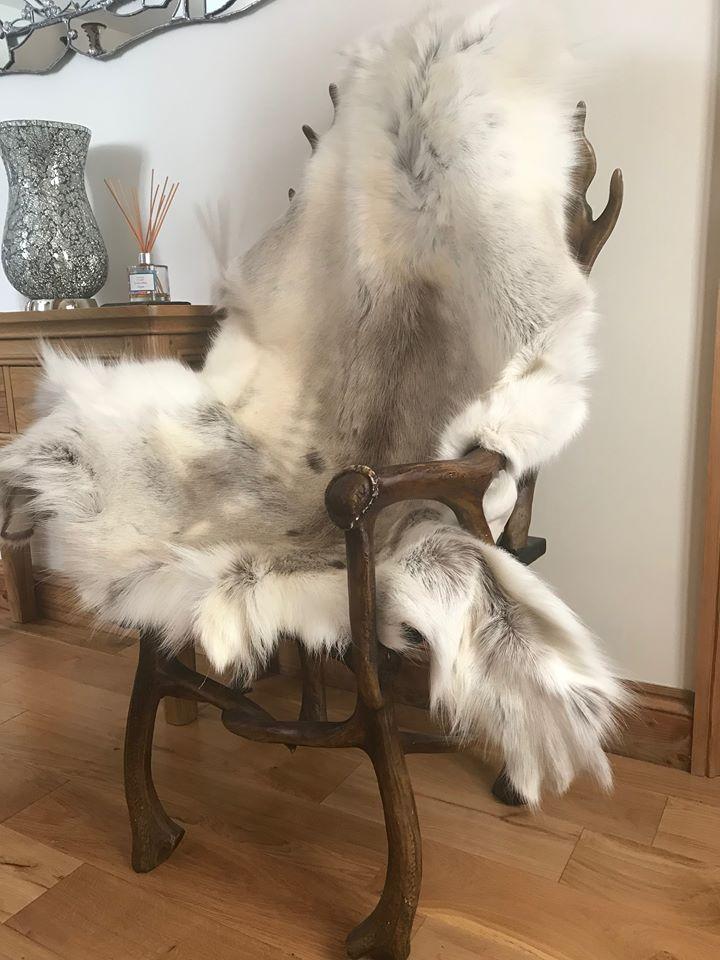 Lambland Medium Reindeer Hide In Light Natural Shades