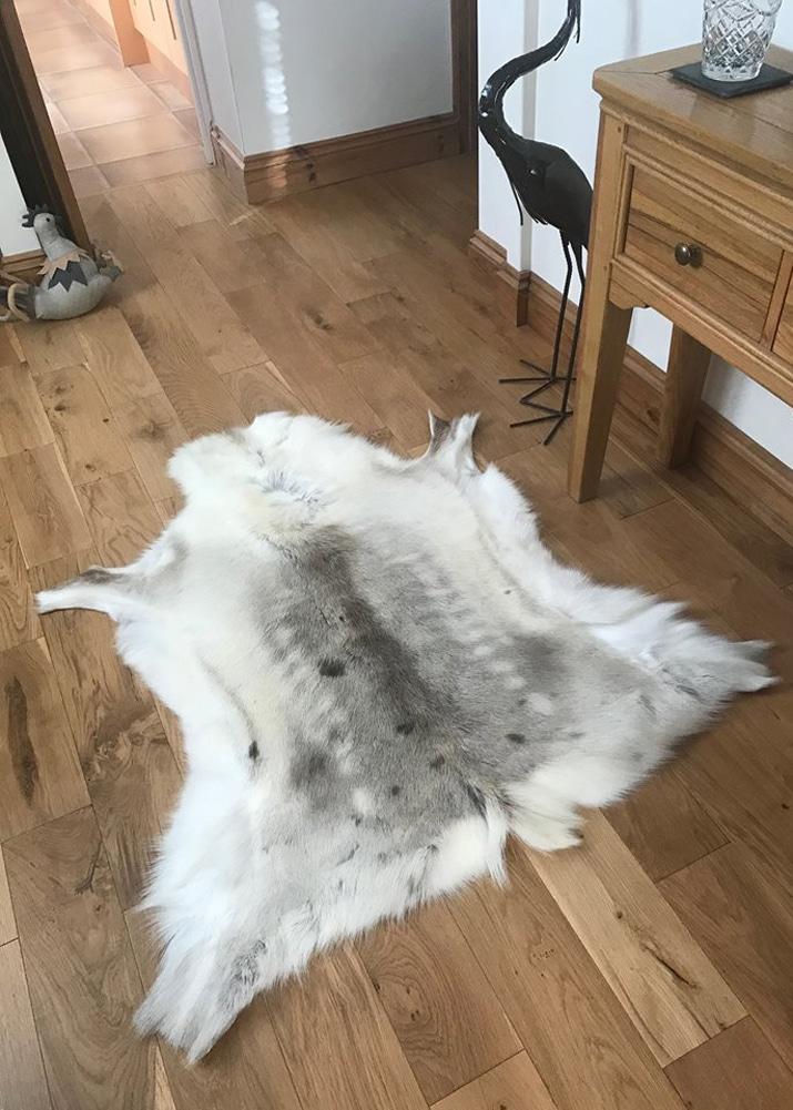 Lambland Medium Reindeer Hide In Light Natural Shades