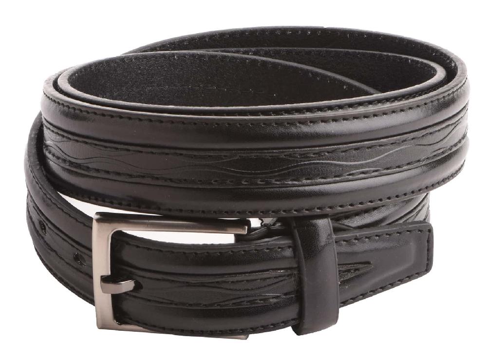 Lambland Men’s 35mm Center Patterned Stylish Leather Belt