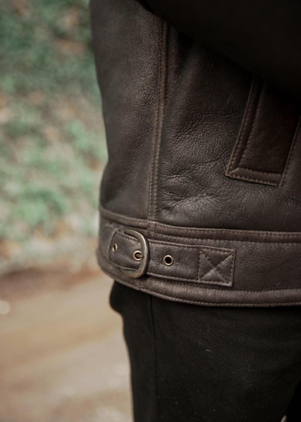 Lambland Men’s Aviator Finished Sheepskin Flying Jacket