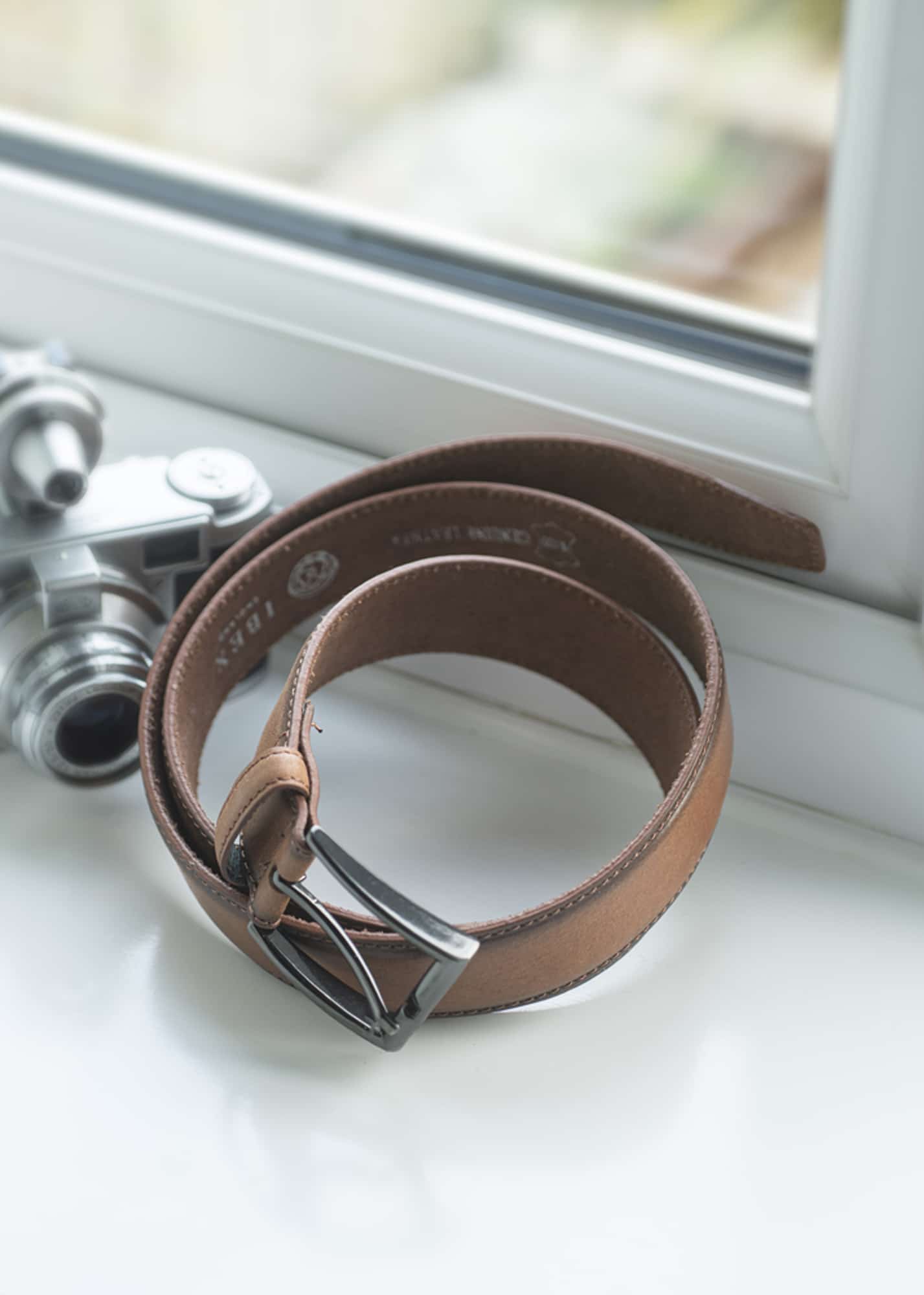 lambland Men’s Luxury Genuine Leather Fade & Stitch Belt