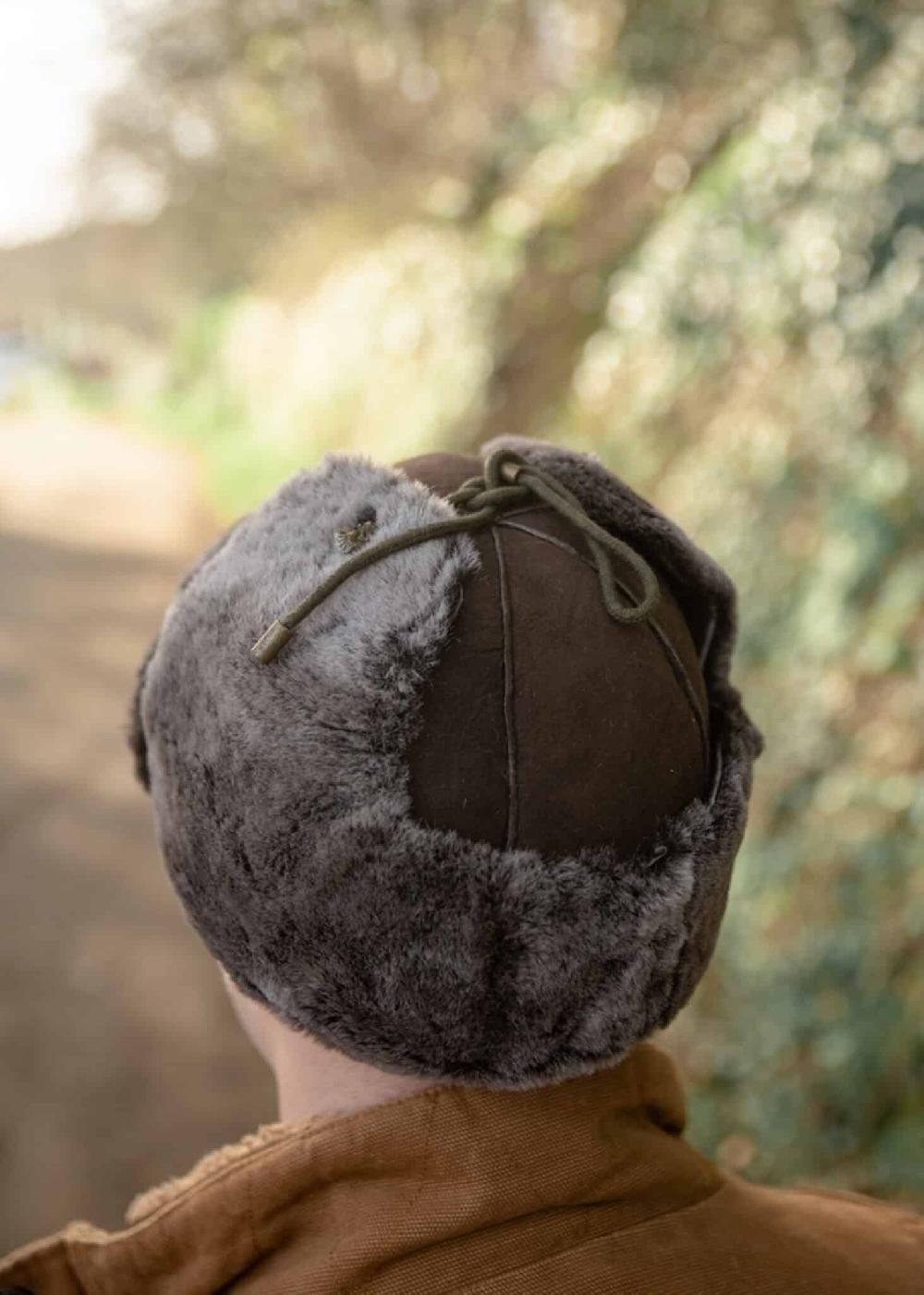 Lambland Men’s Luxury Sheepskin Trapper Hat With Fluffy Ear Flaps