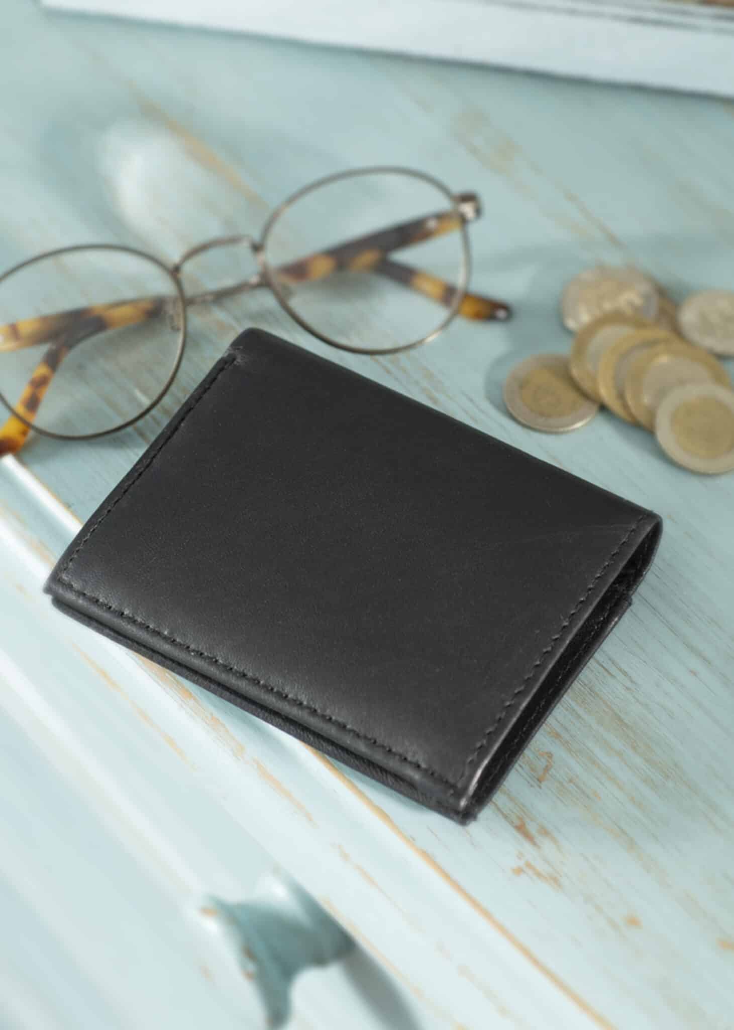 lambland Nappa Leather Card Wallet with Plastic Card Inserts