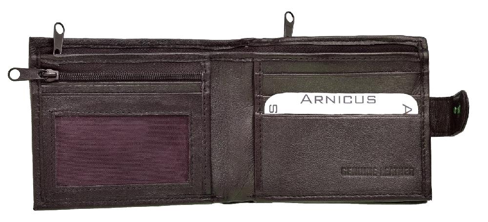 Lambland Nappa Leather Wallet With Zipped Coin Section