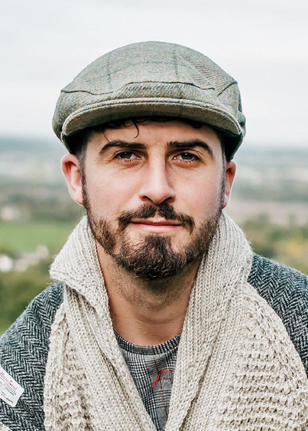 lambland Norber Yorkshire Wool Tweed Cotton Lined Flat Cap