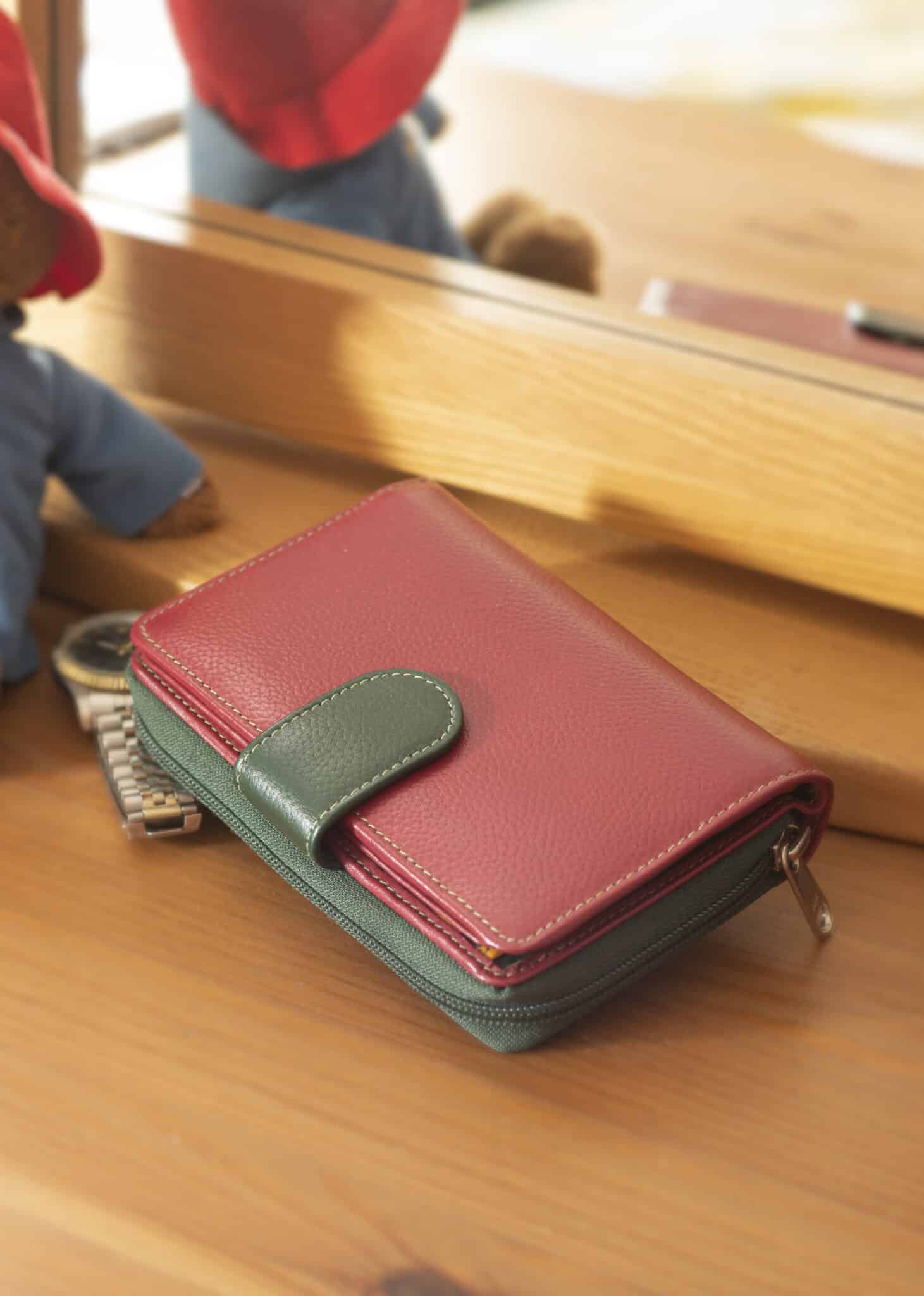 lambland Premium Leather Zipped Multi Colour Wallet