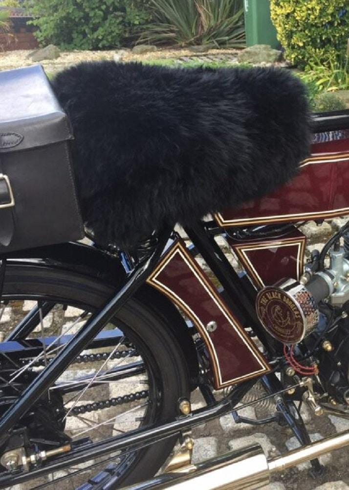 lambland Short Wool Merino Sheepskin Motorcycle Seat Pad