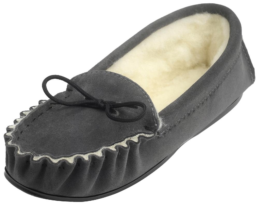 Lambland Slate – British Suede & Wool Moccasins – Limited Edition