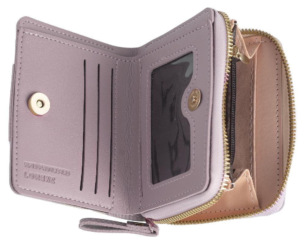 Lambland Small Zip Around Wallet With Magnetic Note Section