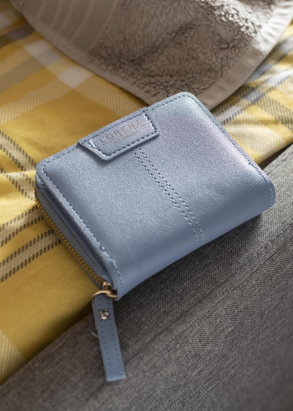 lambland Small Zip Around Wallet with Magnetic Note Section