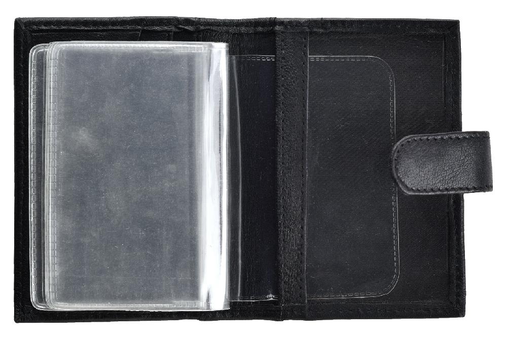Lambland Soft Leather Card Holder With Plastic Sleeves