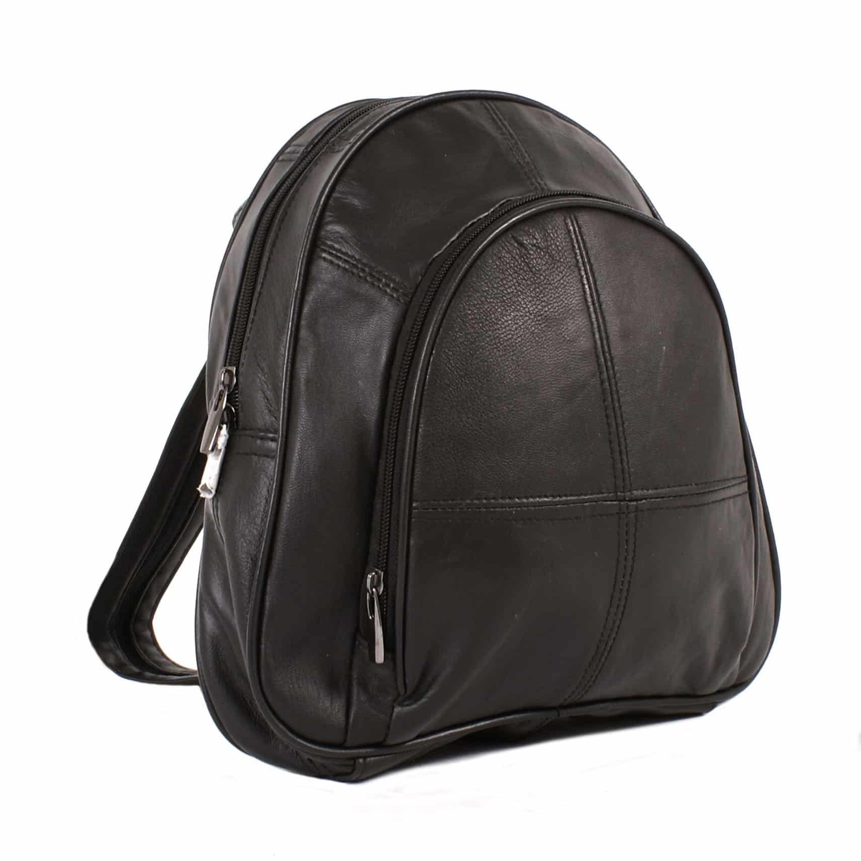 Lambland Soft Nappa Leather Backpack With Security Pocket