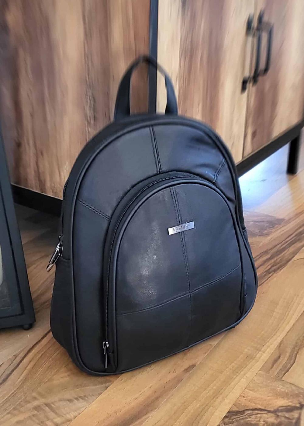 lambland Soft Nappa Leather Backpack with Security Pocket