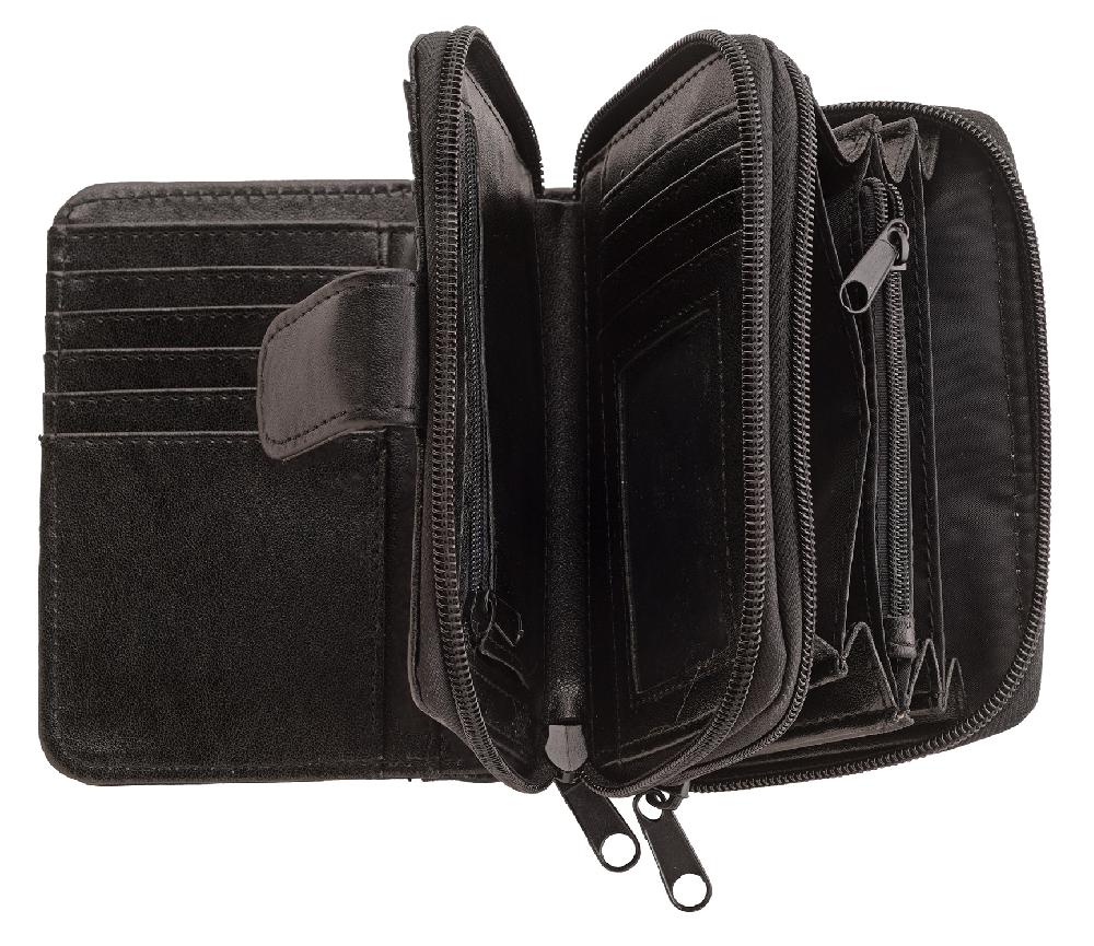 Lambland Soft Nappa Leather Double Zip Round Wallet