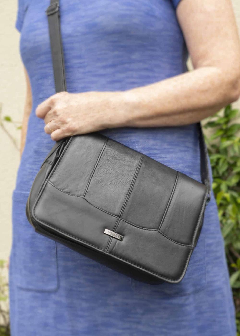 lambland Soft Nappa Leather Flap Over Organiser Bag