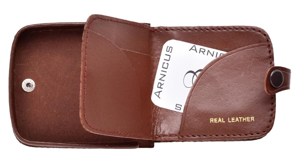 Lambland Square Leather Tray Purse With Note Section