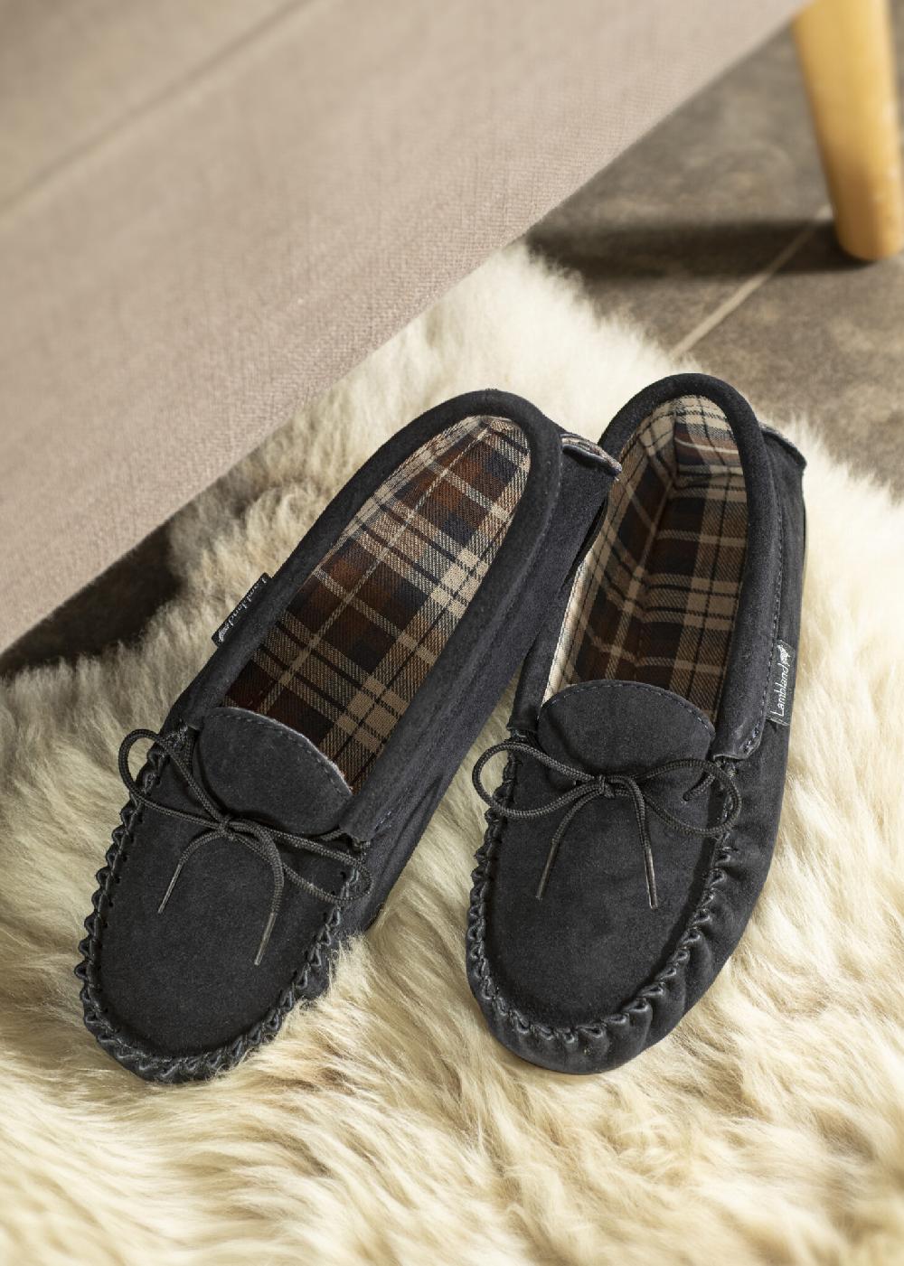 Lambland Taylor – British Suede & Cotton Hard Sole Moccasins