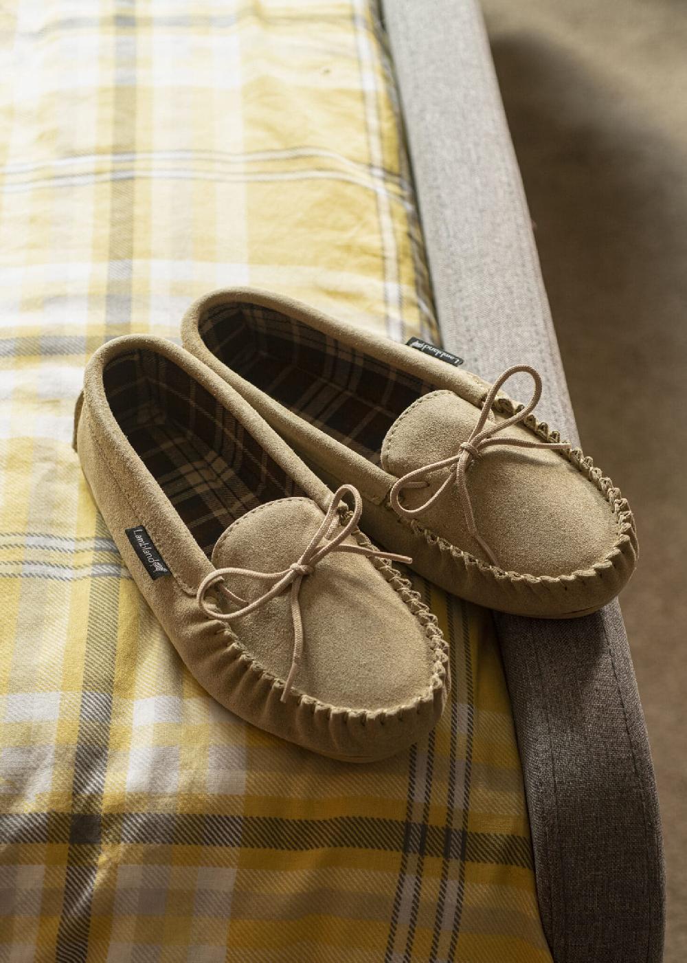 lambland Taylor – British Suede & Cotton Hard Sole Moccasins
