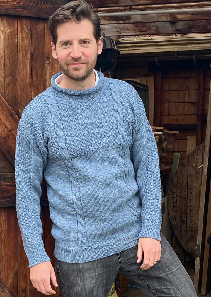 lambland Unisex British Wool Tarbert Fishing Jumper