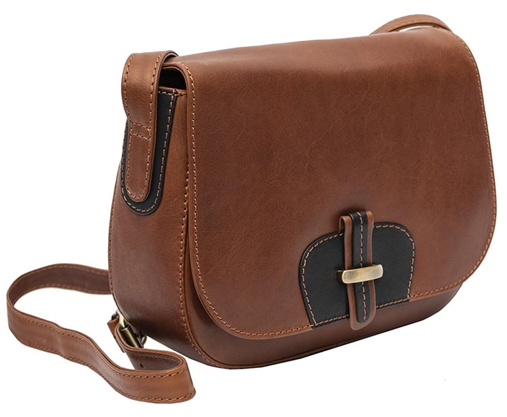 Lambland Women’s Luxury Premium Leather Tuscan Flap Over Shoulder Bag