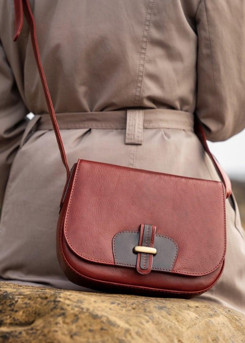 lambland Women’s Luxury Premium Leather Tuscan Flap Over Shoulder Bag