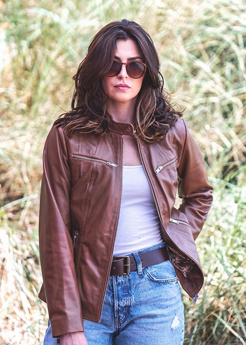 lambland Women’s Premium Leather Classic Style Jacket