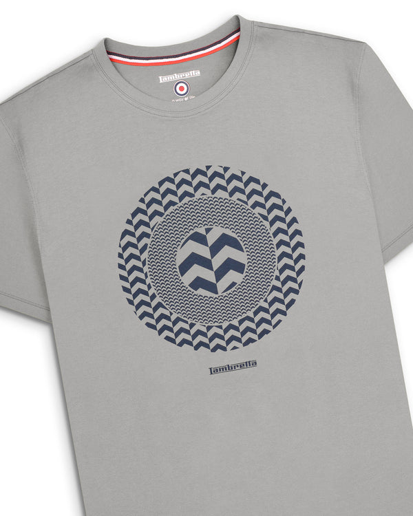 Lambretta Big & Tall Chevron Target Tee Ultimate Grey