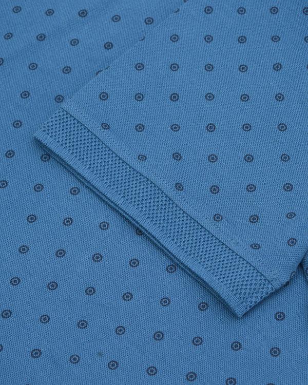 Lambretta Big & Tall Target AOP Premium Polo Dark Blue/Navy