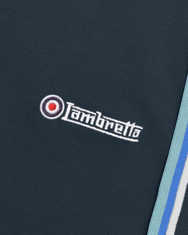 Lambretta Big & Tall Triple Tipped Polo Navy/White/Blue/Smoke Blue