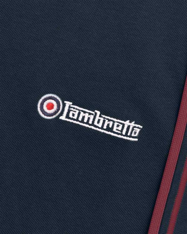 Lambretta Big & Tall Twin Tipped Polo Dark Navy/Burgundy