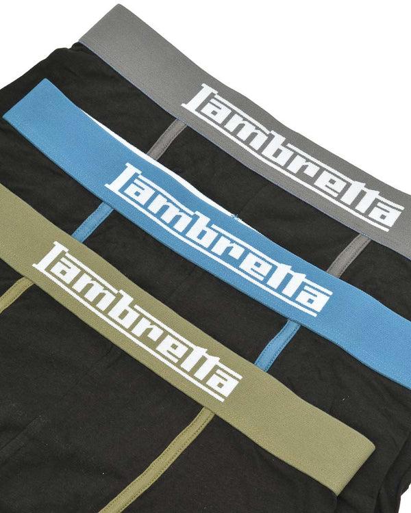 Lambretta 3 Pack Classic Boxer Black