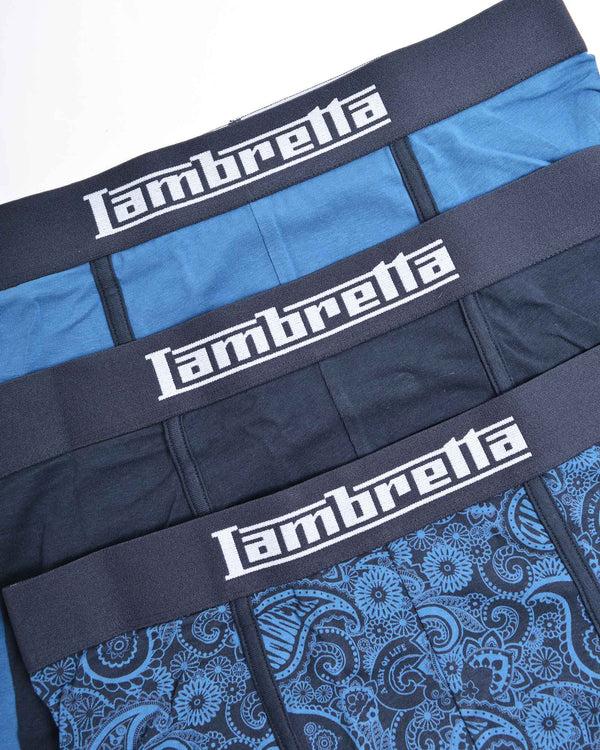 Lambretta 3 Pack Paisley Boxer Navy