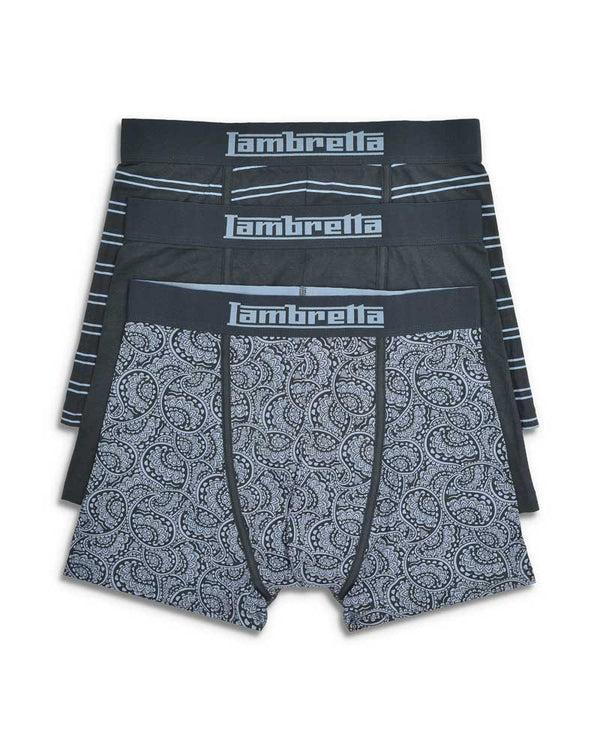 lambretta 3 Pack Paisley Boxer Navy/Blue