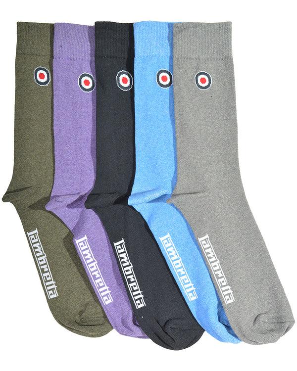 lambretta 5 Pack Classic Sock Multicolour