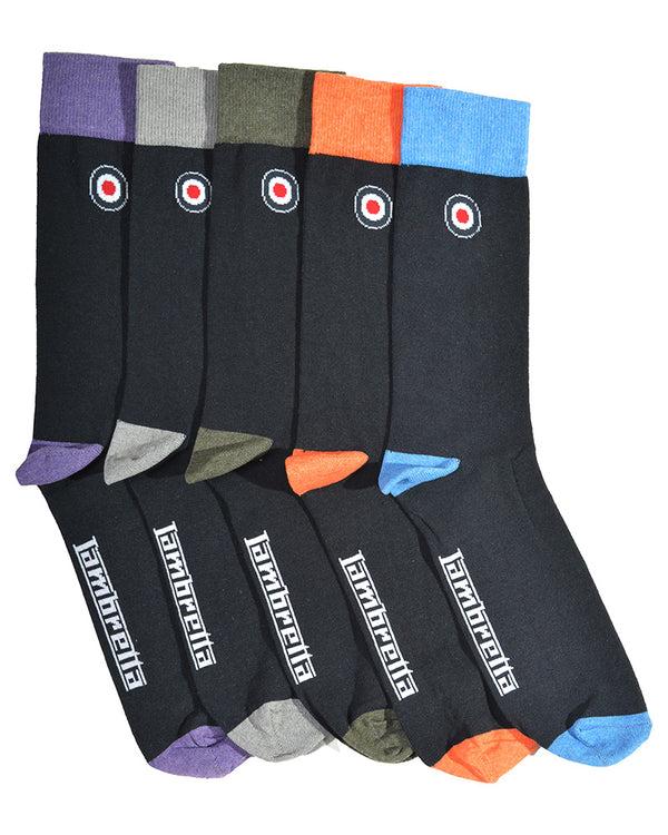 lambretta 5 Pack Classic Sock Navy