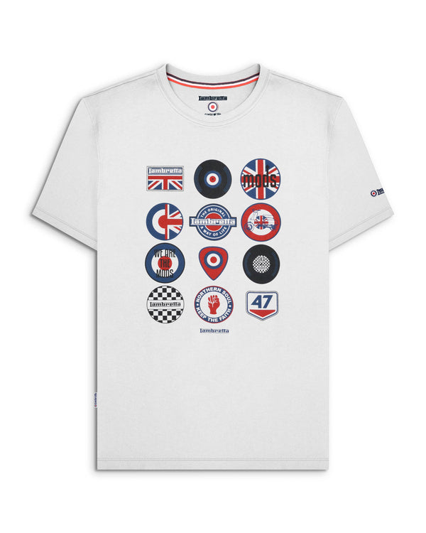 lambretta Badges Tee White