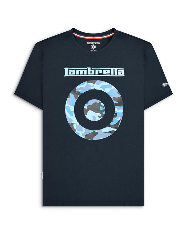 lambretta Big & Tall Camo Target Tee Blue