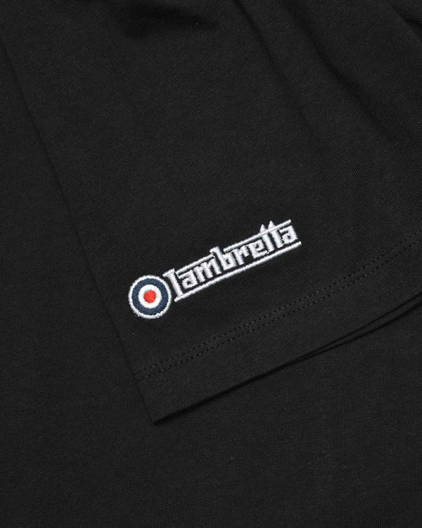 Lambretta Big & Tall Fade Racing Stripe Tee Black