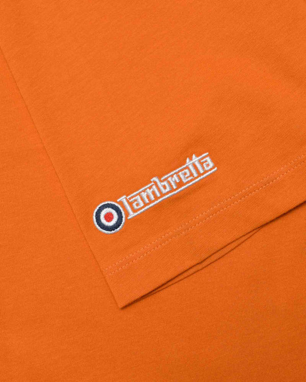 Lambretta Big & Tall Fade Racing Stripe Tee Orange
