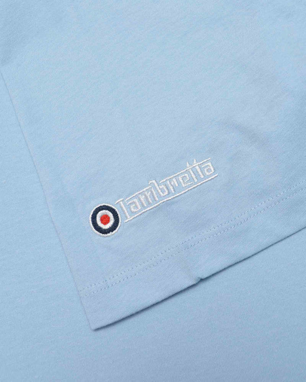 Lambretta Big & Tall Fade Racing Stripe Tee Sky