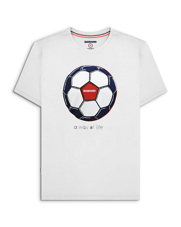 lambretta Big & Tall Football Target Tee White
