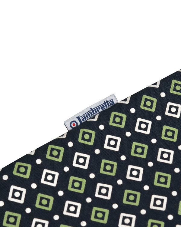 Lambretta Big & Tall Geo AOP Polo Navy/Basil